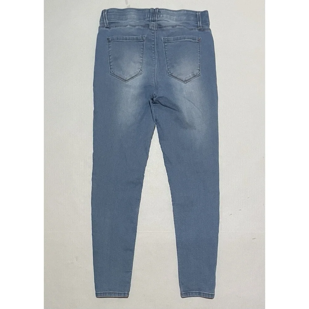 Curve Appeal Jeans Womens 8 X 27 Blue Skinny Mid Rise Stretch Medium Wash Denim - Picture 7 of 7